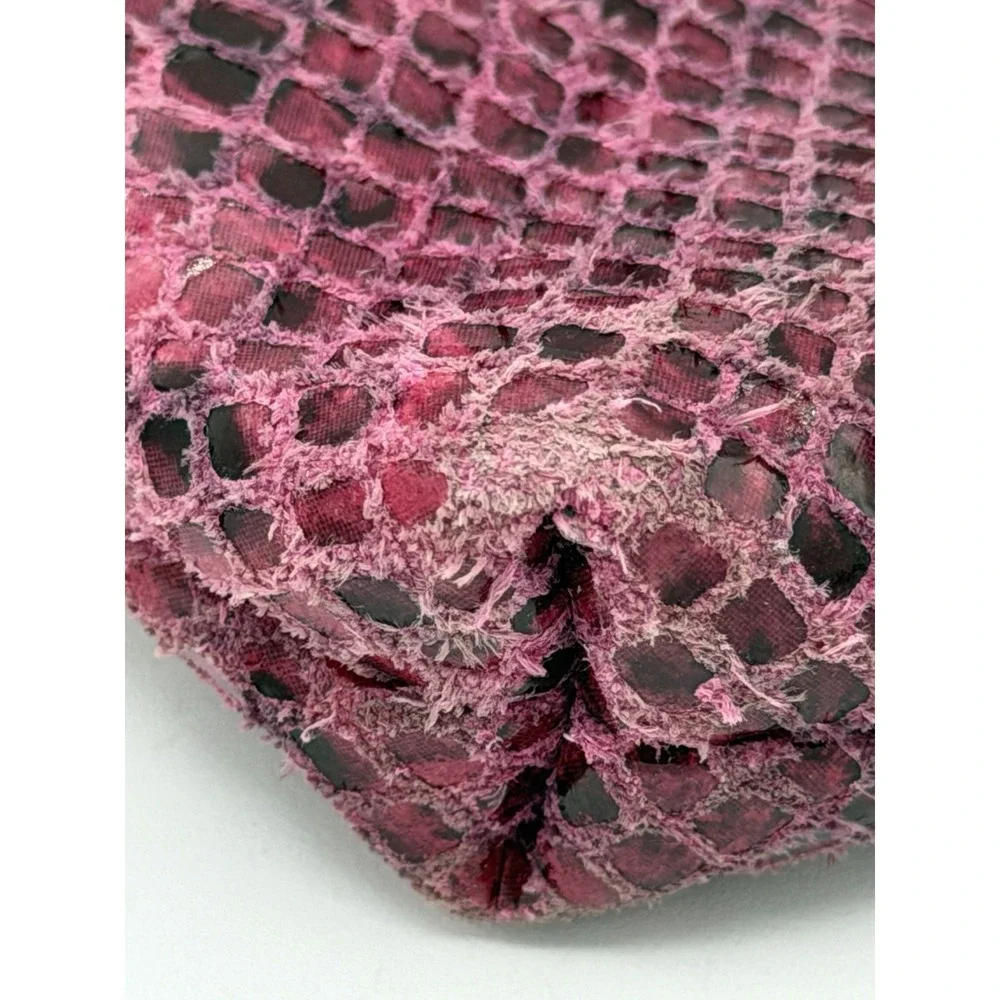MICHAEL KORS Fushia Snake-skin Embossed Small Shoulder Bag